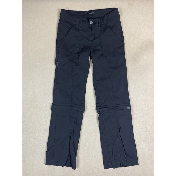 Prana Pants Womens 4 Black Convertible Straight Leg Hiking‎ Camping Outdoors - Picture 1 of 15